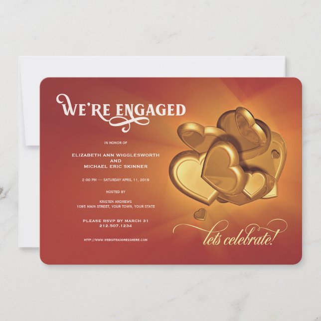 We're Engaged Party Invitation (Front)