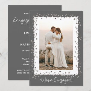 We're Engaged Personalized Photo Engagement Party Invitation