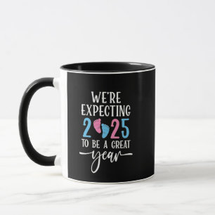 We're Expecting 2025 to Be a Great Year Couples Mug
