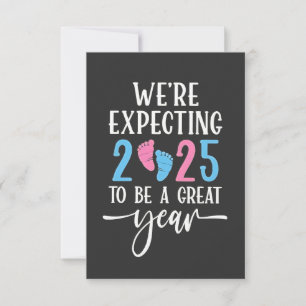 We're Expecting 2025 to Be a Great Year Couples Thank You Card