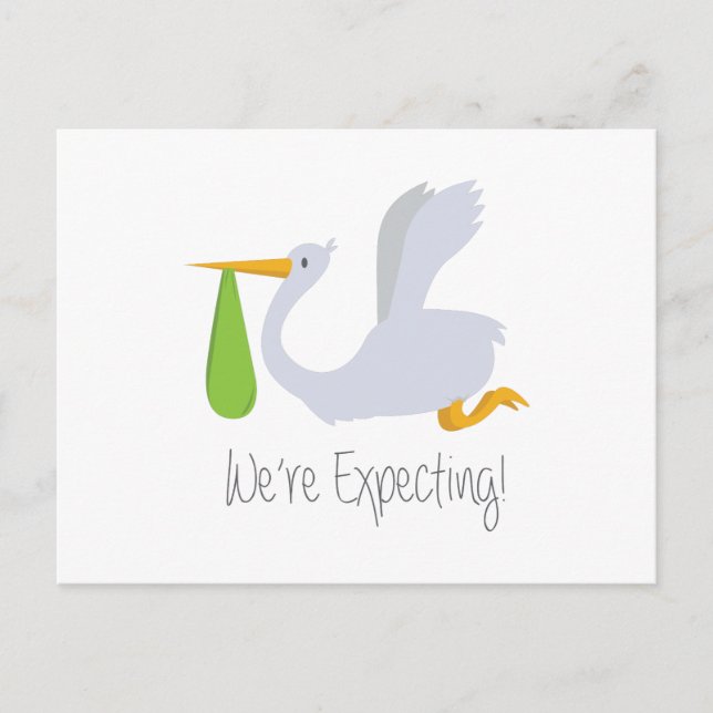 Were Expecting Announcement Postcard (Front)