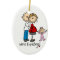 We're Expecting Couple with Toddler Girl Ornament