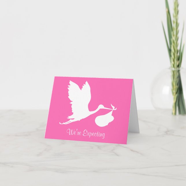 We're Expecting Flying Stork Announcement (Front)
