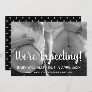 We're Expecting Funny Photo Birth Announcement