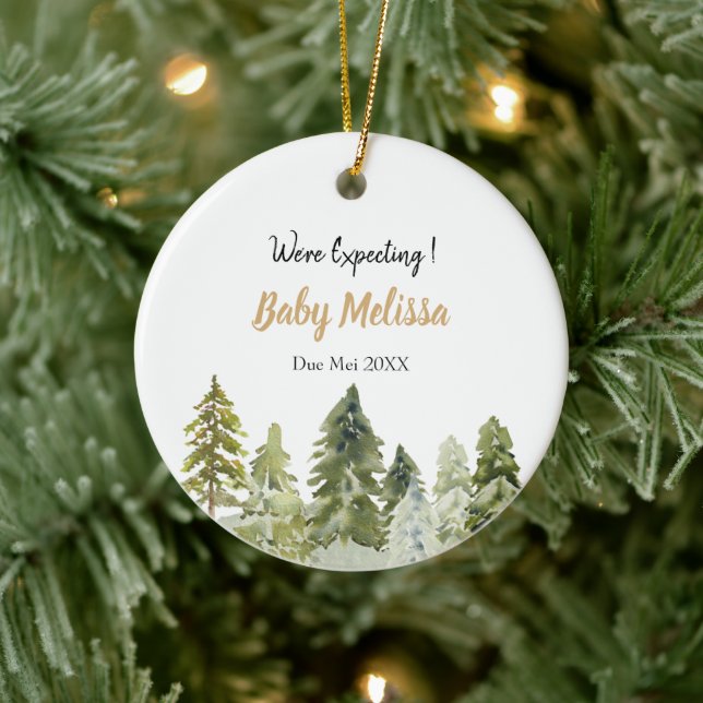 We're Expecting Parents Pine Tree  Ornament (Tree)