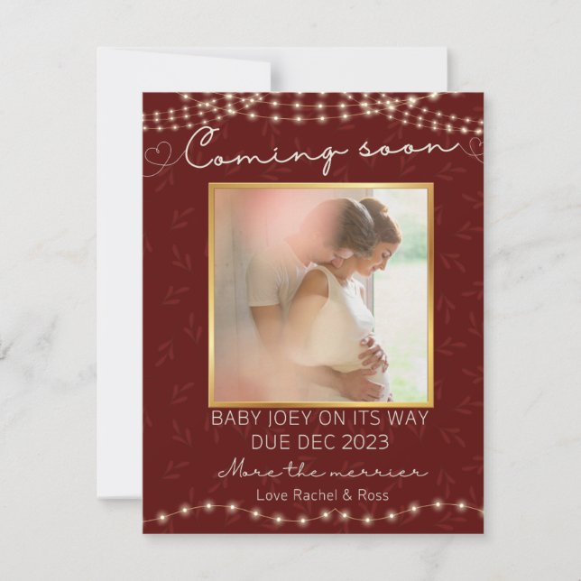 We're expecting santa baby pregnancy announcement  (Front)