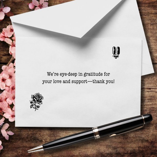 We're Eye Deep In Gratitude Wedding Thank You Card (Creator Uploaded)