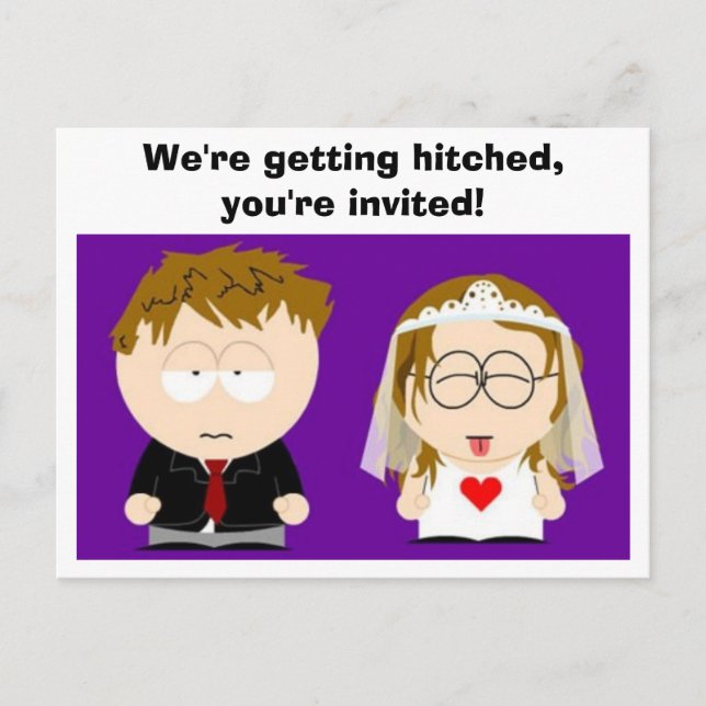 We're getting hitched Postcard - Blank (Front)
