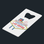 We're Getting Married in Las Vegas Credit Card Bottle Opener<br><div class="desc">We're getting married in Las Vegas design</div>