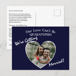 We're Getting Married Scaled Down Wedding Announcement Postcard