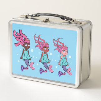 We're Girls USA © Collectable Mermaid Lunchboxes. Metal Lunch Box