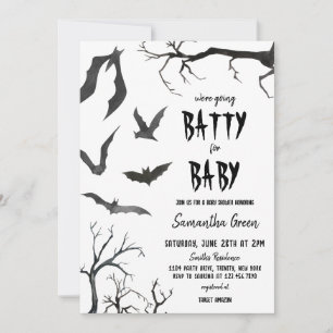 We're Going Batty for Baby Shower Invitation