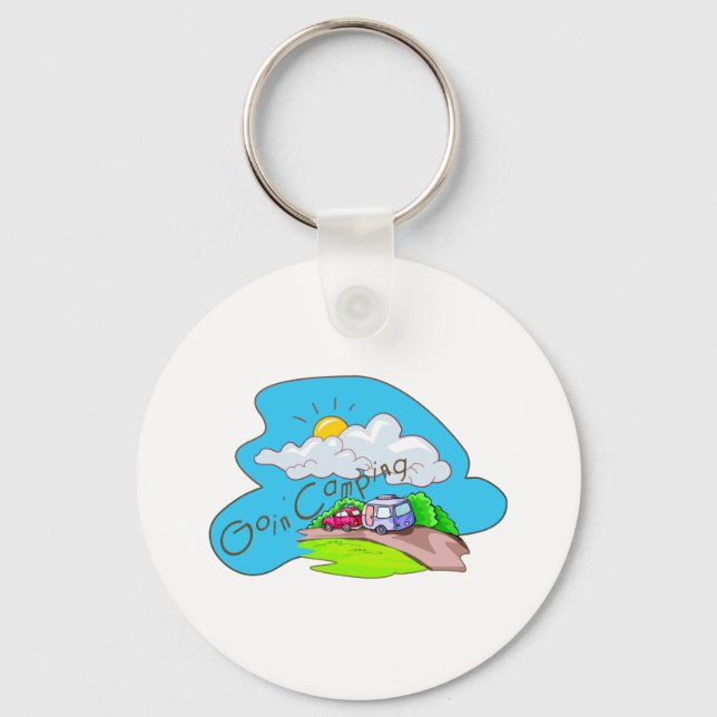 We're Going Camping Keychain (Front)