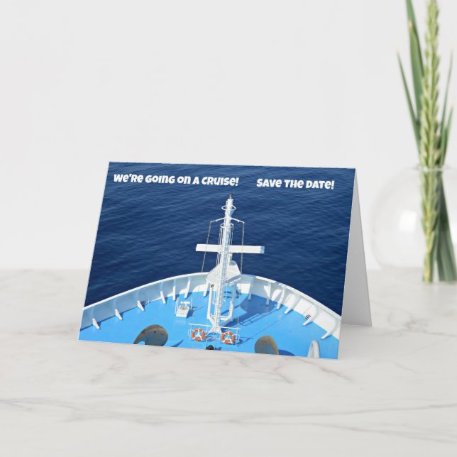 We're going on a Cruise...Save the Date! Announcement (Front)
