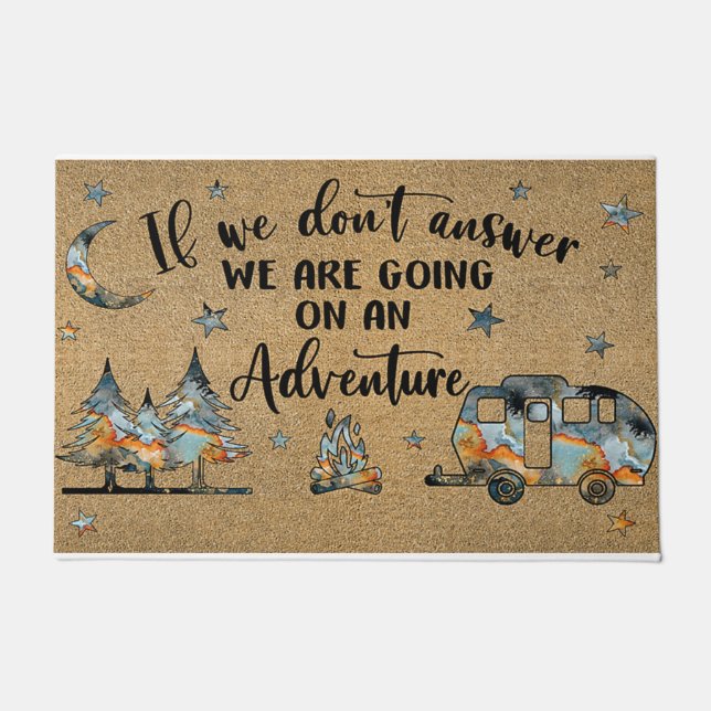 We're Going On An Adventure Rug, Adventure  Doormat (Front)