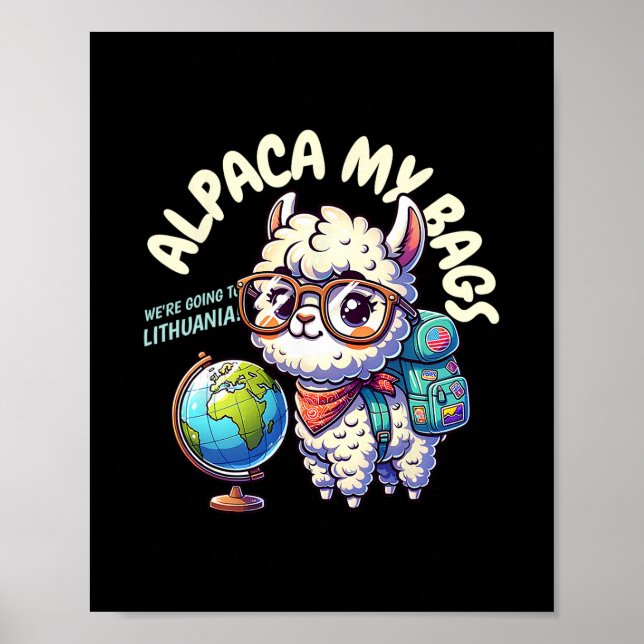 We're Going To Lithuania! Funny Matching Vilnius  Poster (Front)
