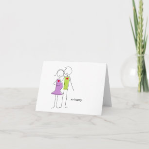 "We're Having a Baby" Note Cards, couple Holiday Card