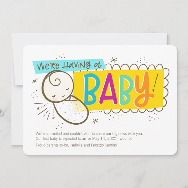 We're Having a Baby, Pregnancy Announcement (Front)