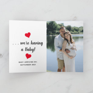 We're Having a Baby Pregnancy Announcement Card