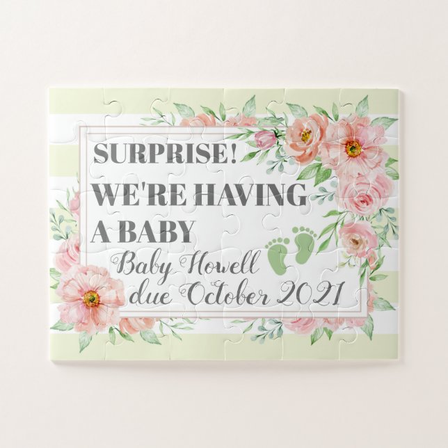 We're Having A Baby Pregnancy Reveal To Parents Jigsaw Puzzle (Horizontal)