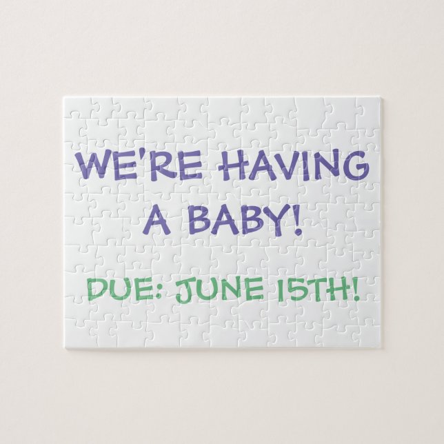 "We're Having a Baby!" Puzzle (Horizontal)