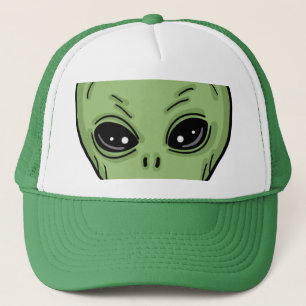 We're Here UFO Alien Invasion Extra Terrestrial  Trucker Hat