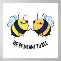 We're Meant To Bee Funny Friendship Pun