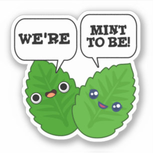 We're Mint To Be Funny Herb Pun 