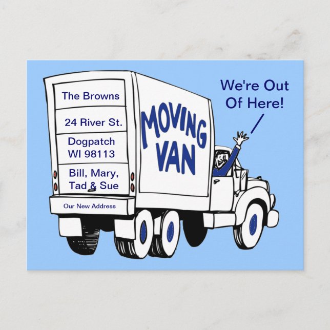 We're Moving Postcard (Front)