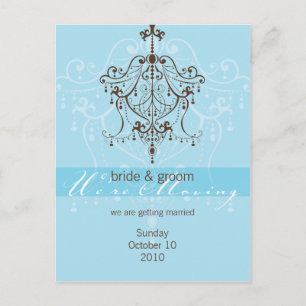 WE'RE MOVING POSTCARD :: chandelier