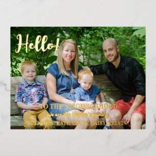 We're New to the Neighbourhood" Photo Announcement