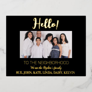 We're New to the Neighbourhood" Photo Announcement