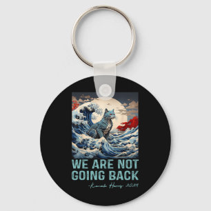 We're Not Going Back Cute Wave Of Blue Cats For Ka Keychain