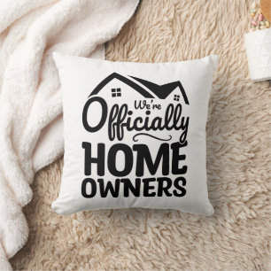 We're Officially Homeowners Cool Family House meme Throw Pillow