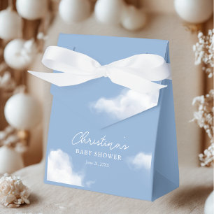 We're on Cloud 9 Baby Shower Blue Favor Box