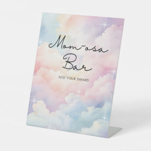 We're On Cloud 9 Momosa Bar Baby Shower Pedestal Sign