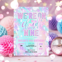 We're On Cloud 9 Neon Glow 9th Birthday Party