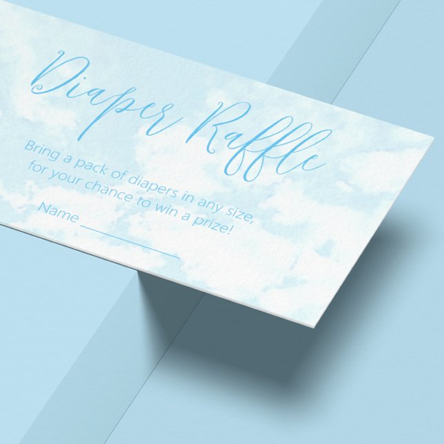 We're On Cloud Nine Baby Shower Diaper Raffle Enclosure Card (Creator Uploaded)