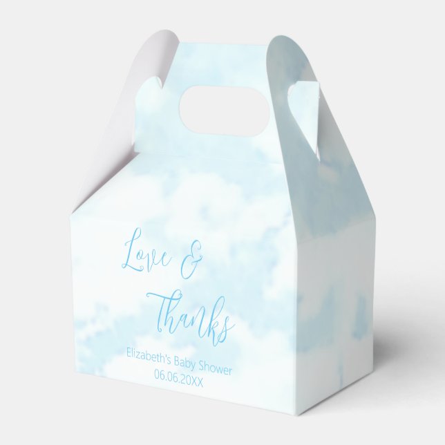 We're On Cloud Nine Baby Shower Favor Box (Front Side)