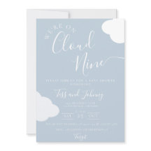 We're On Cloud Nine Baby Shower Invitation