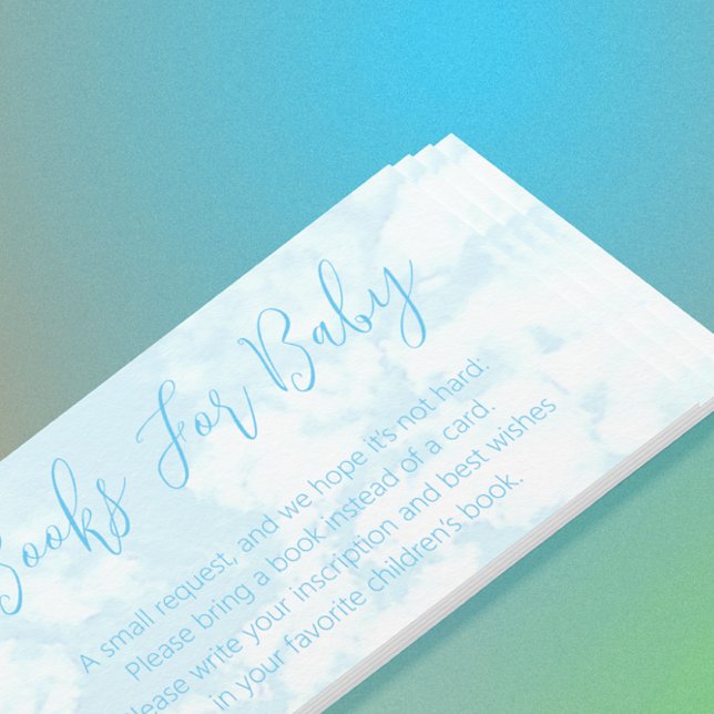 We're On Cloud Nine Book For Baby Baby Shower Enclosure Card (Creator Uploaded)