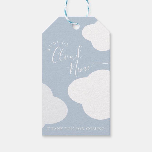 We're On Cloud Nine Thank You Tag (Front)
