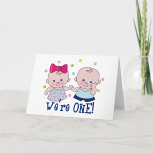 We're One Boy & Girl Card