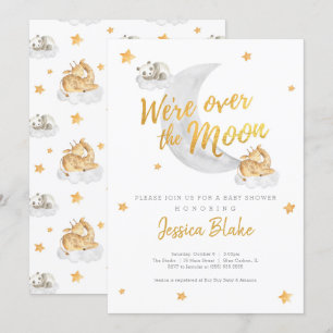 We're Over The Moon Invitation