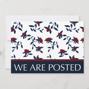 we're posted announcement : vintage floral