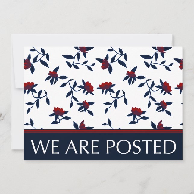 we're posted announcement : vintage floral (Front)
