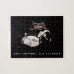 We're Pregnant Sonogram Pregnancy Announcement Jigsaw Puzzle<br><div class="desc">Fun way to announce you have a little one on the way. Send out to your family and friends in the mail and give them a lovely surprise.
*Note: photo is a placeholder image only. You will need to replace with your own photo.</div>