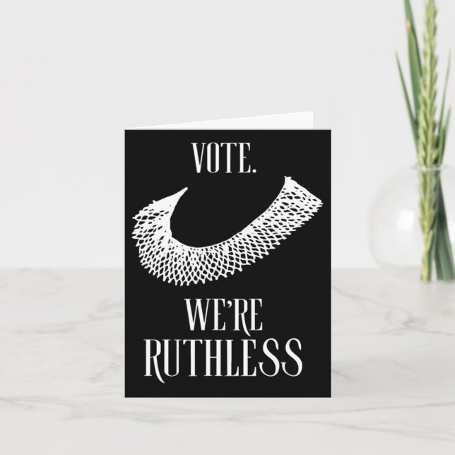 We're Ruthless Womens Rights  Card (Front)