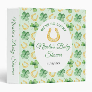 We're So Lucky Horseshoe St Patrick's Baby Shower Binder
