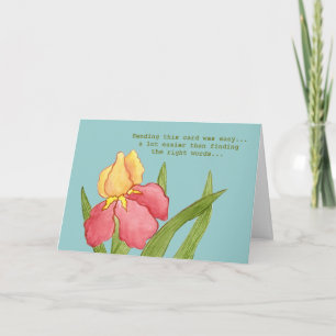 We're sorry for your loss card